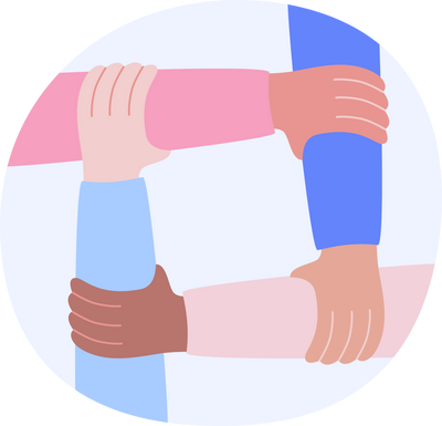 hands symbolizing community support